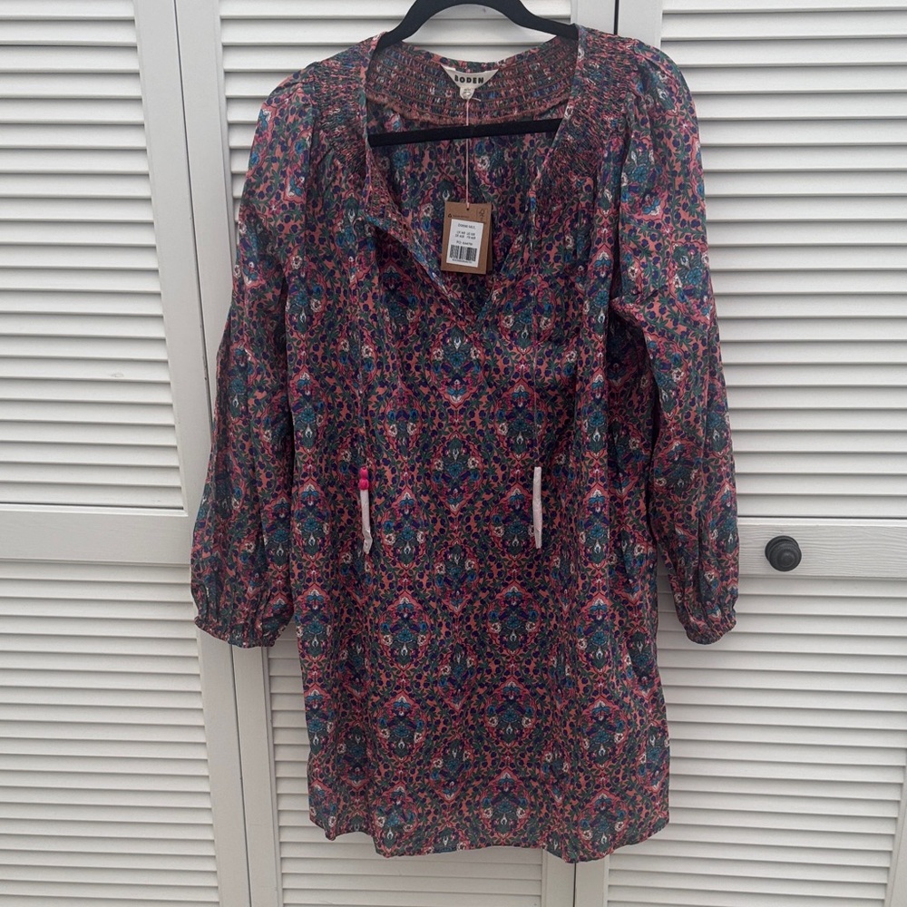 Boden Multicolor Long Sleeve Dress Size 10R